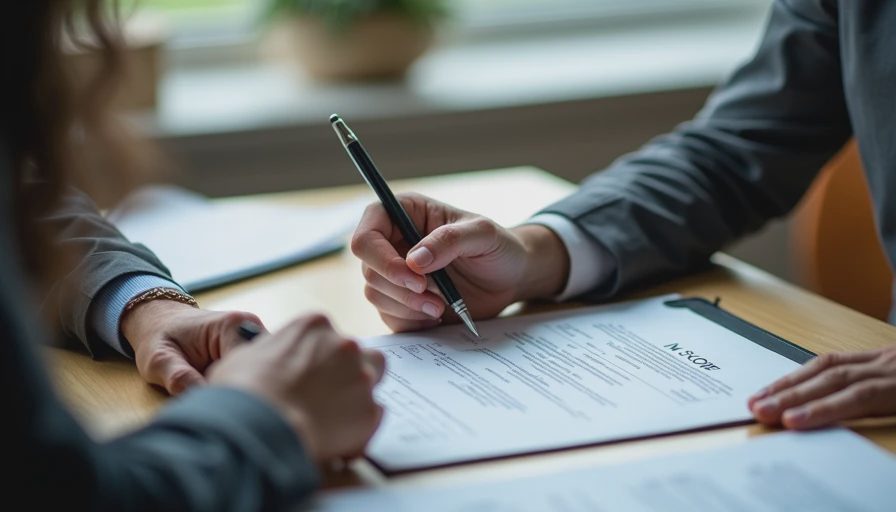A documentary photo capturing a consultant politely asserting the scope of the agreement to a client in a professional office setting.